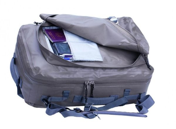 Wodoodporna torba podróżna - Antipode 45L - IP63. Brązowe torby na ramię ZULUPACK, bez wzorów, z lycry, na ramię, bez dodatków. Za 984.99 zł.