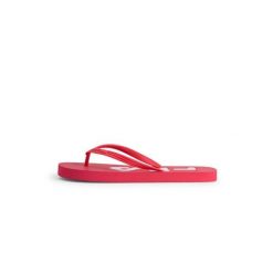 Klapki damskie Fila Troy. Czerwone klapki Fila, bez wzorów, z materiału, bez obcasa. Za 41.99 zł.