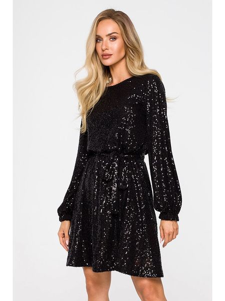 Made of emotion Sukienka w kolorze czarnym rozmiar: XXL. Czarne sukienki Made Of Emotion, xxl, bez wzorów, bez kołnierzyka, bez ramiączek, mini. Za 229.99 zł.