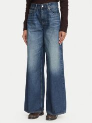 Tommy Hilfiger Jeansy Indie WW0WW48567 Niebieski Wide Leg. Niebieskie jeansy TOMMY HILFIGER, bez wzorów. Za 529.99 zł.