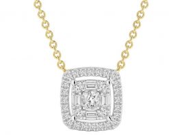 Naszyjnik z żółtego złota z diamentami - 0,20 ct - próba 585. Żółte naszyjniki Apart, z diamentem, złote. Za 3,990.00 zł.