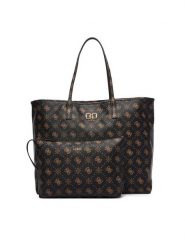 Guess Torebka Emelie Logo HWGP99 28240 Brązowy. Brązowe shopper Guess, z aplikacjami, ze skóry, bez dodatków. Za 674.99 zł.