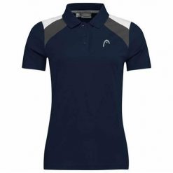 Koszulka polo damska CLUB 22 Tech. Czarne koszulki polo Head, bez wzorów, z poliesteru, bez ramiączek, tenisowe. W wyprzedaży za 140.00 zł.