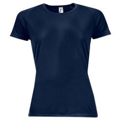 Koszulka Damska Sportowa Raglanowa. Niebieskie koszulki sportowe SOL'S, bez wzorów, bez ramiączek, trekkingowe. Za 45.99 zł.