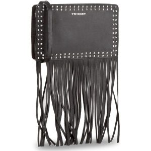 Torebka TWINSET - Tracolla Con Zip AS8PCC Nero 00006. Czarne listonoszki Twinset, bez wzorów, ze skóry, bez dodatków. W wyprzedaży za 539.00 zł.