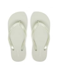 Calvin Klein Japonki Flatform Flip Flop Met Tpu HW0HW03120 Biały. Białe klapki Calvin Klein, bez wzorów, z syntetyku, bez obcasa. Za 151.99 zł.