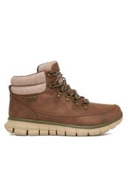 Skechers Trekkingi Synergy 167425/BRN Brązowy. Brązowe obuwie sportowe Skechers, ze skóry, trekkingowe. Za 339.99 zł.
