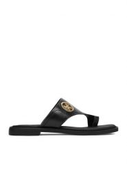 Beverly Hills Polo Club Klapki EO-WI16-ALYSHA-06 Czarny. Czarne klapki Beverly Hills Polo Club, bez wzorów, ze skóry, bez obcasa. Za 279.99 zł.