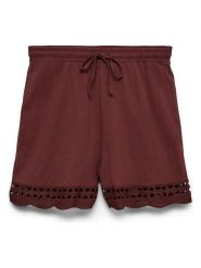 Vero Moda Szorty w kolorze bordowym rozmiar: M. Czerwone szorty Vero Moda, bez wzorów, z bawełny, z podwyższonym stanem. Za 62.03 zł.