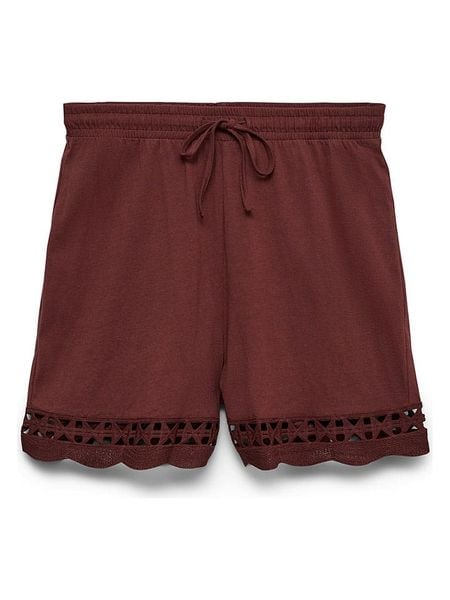 Vero Moda Szorty w kolorze bordowym rozmiar: L. Czerwone szorty Vero Moda, bez wzorów, z bawełny, z podwyższonym stanem. Za 81.95 zł.