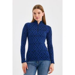 Bluza termoaktywna Woolona Venus z Długim Rękawem 100% Merino. Niebieskie bluzy WOOLONA, xl, bez wzorów, z wełny, bez kaptura. W wyprzedaży za 351.00 zł.
