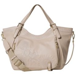 Desigual Bols Dark Amber Rotterdam Cream 19SAXPAM 1011. Żółte torebki klasyczne Desigual, bez wzorów, bez dodatków. W wyprzedaży za 260.00 zł.