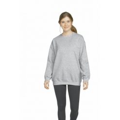 Bluza z okrągłym dekoltem Gildan Midweight Softstyle. Szare bluzy GILDAN, l, bez wzorów, z bawełny, bez kaptura. Za 125.00 zł.