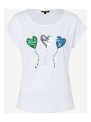 More & More Koszulka w kolorze białym rozmiar: 42. Białe bluzki More & More, bez wzorów, bez kołnierzyka, bez ramiączek. Za 43.99 zł.