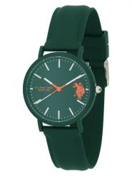 U.S. Polo Assn. Zegarek kwarcowy w kolorze zielonym rozmiar: onesize. Zielone, analogowe zegarki U.S. Polo Assn., sztuczne. Za 100.99 zł.