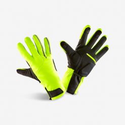 Rękawiczki rowerowe Triban 900 zimowe. Czarne rękawiczki VAN RYSEL, bez wzorów, z materiału, sportowe. Za 129.99 zł.