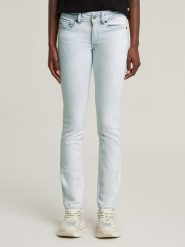 G-Star Dżinsy "Midge" - Slim fit - w kolorze białym rozmiar: W27/L32. Białe jeansy G-Star, l, z aplikacjami. Za 294.97 zł.