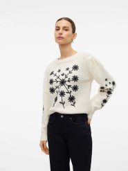 Vero Moda Sweter "Gaia" w kolorze czarnym rozmiar: M. Czarne swetry Vero Moda, m, bez wzorów, bez ramiączek. Za 154.45 zł.