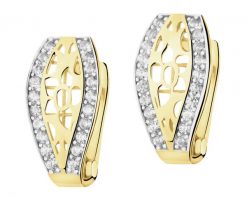 Złote kolczyki z cyrkoniami. Żółte kolczyki Apart, z cyrkonią, złote. Za 2,249.00 zł.