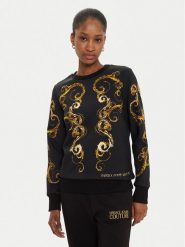 Versace Jeans Couture Bluza 77HAI3P9 Czarny Regular Fit. Czarne bluzy Versace Jeans Couture, l, bez wzorów, z bawełny, bez kaptura. Za 709.99 zł.
