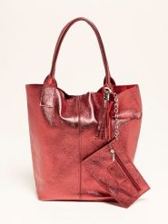 Abaco Skórzana torebka "Yana" w kolorze rdzawoczerwonym - 37 x 25 x 35 cm rozmiar: onesize. Czerwone torby na ramię Abaco, z aplikacjami, z materiału, na ramię, bez dodatków. Za 250.95 zł.