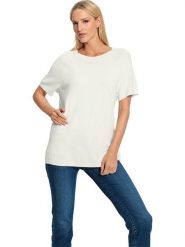 Heine Sweter w kolorze kremowym rozmiar: 46. Brązowe swetry Heine, bez wzorów, ze splotem, bez ramiączek. Za 87.40 zł.