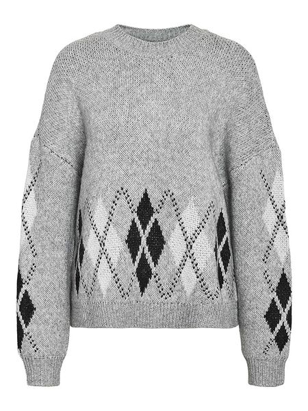 Noisy may Sweter w kolorze szarym rozmiar: S. Szare swetry Noisy may, s, bez wzorów, ze splotem, bez ramiączek. Za 113.99 zł.