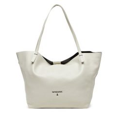 Torebka Patrizia Pepe. Białe shopper Patrizia Pepe, bez wzorów, bez dodatków. Za 969.99 zł.