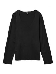 Vero Moda Sweter w kolorze czarnym rozmiar: L. Czarne swetry Vero Moda, l, bez wzorów, z wiskozy, bez ramiączek. Za 96.95 zł.