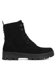 MEXX Botki MX/008C-WI23 Czarny. Czarne botki Mexx, bez wzorów, ze skóry, bez obcasa, na płaskiej podeszwie, bez zapięcia. Za 329.99 zł.