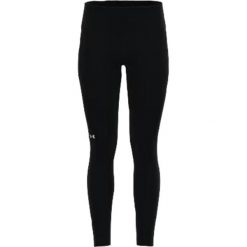 Legginsy damskie Under Armour Hi-Rise. Czarne legginsy Under Armour, l, bez wzorów, z materiału, z podwyższonym stanem, do biegania. Za 330.99 zł.