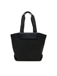 Calvin Klein Torebka Ck Raffia Medium Shopper K60K613174 Czarny. Czarne shopper Calvin Klein, bez wzorów, z tworzywa sztucznego, bez dodatków. Za 269.99 zł.