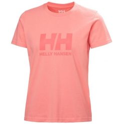 Koszulka damska Helly Hansen Logo 3.0. Czerwone koszulki sportowe Helly Hansen, bez wzorów, bez ramiączek. Za 233.50 zł.