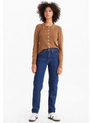 Levi´s Dżinsy "80S" - Mom fit - w kolorze granatowym rozmiar: W23/L28. Niebieskie jeansy l, z aplikacjami, z podwyższonym stanem. Za 127.35 zł.