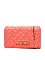 LOVE MOSCHINO Torebka JC4079PP1MLA0464 Koralowy. Pomarańczowe listonoszki Love Moschino, bez wzorów, ze skóry, bez dodatków. Za 309.99 zł.