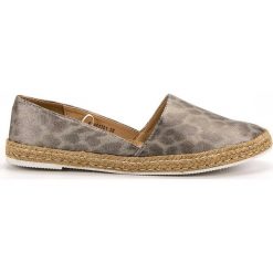 Kylie szare Espadryle W Cętki. Szare baleriny KYLIE, bez wzorów, z jeansu, bez obcasa, bez zapięcia. W wyprzedaży za 99.00 zł.