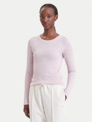 Guess Bluzka V6BP15 K7234 Różowy Slim Fit. Czerwone bluzki Guess, m, z aplikacjami, z syntetyku, bez kołnierzyka, bez ramiączek. Za 214.99 zł.