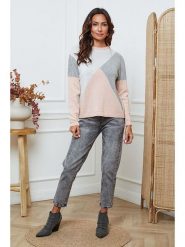 Joséfine Sweter "Lanos" w kolorze szaro-beżowym rozmiar: L. Brązowe swetry Joséfine, l, bez wzorów, z kaszmiru, bez ramiączek. Za 187.99 zł.