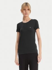 Emporio Armani T-Shirt EW000408 AF19024 UC001 Czarny Regular Fit. Czarne t-shirty Emporio Armani, s, bez wzorów, z bawełny, bez kołnierzyka, bez ramiączek. Za 259.99 zł.