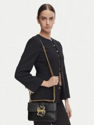 Just Cavalli Torebka Iconic Snakes 81RA4BAF ZSA89 Czarny. Czarne torebki klasyczne Just Cavalli, bez wzorów, ze skóry, bez dodatków. Za 819.99 zł.