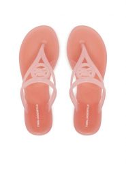 KARL LAGERFELD Japonki Jelly Thong KL80007A Różowy. Czerwone klapki KARL LAGERFELD, bez wzorów, z tworzywa sztucznego, bez obcasa. Za 179.99 zł.