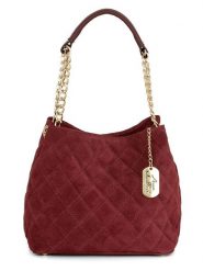 Anna Morellini Skórzana torebka "Ravenna" w kolorze bordowym - 25 x 21 x 13 cm rozmiar: onesize. Czerwone torby na ramię Anna Morellini, bez wzorów, z materiału, przez ramię, pikowane, bez dodatków. Za 260.99 zł.