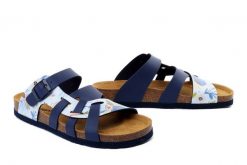 DR. BRINKMANN 700554-51 bleu, klapki damskie. Niebieskie klapki Dr. Brinkmann, bez wzorów, bez obcasa. Za 129.43 zł.