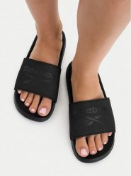 Reebok Klapki CEO-SS25-3C069-1 Czarny. Czarne klapki Reebok, bez wzorów, z syntetyku, bez obcasa. Za 89.99 zł.