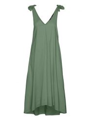 Vero Moda Sukienka w kolorze zielonym rozmiar: S. Zielone sukienki Vero Moda, s, bez wzorów, bez kołnierzyka, bez ramiączek, maxi. Za 61.60 zł.