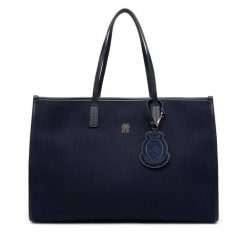 Torebka Tommy Hilfiger. Niebieskie shopper TOMMY HILFIGER, bez wzorów, bez dodatków. Za 699.99 zł.