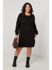 Curvy Lady Sukienka dzianinowa w kolorze czarnym rozmiar: 48/50. Czarne sukienki Curvy Lady, na co dzień, bez wzorów, z dzianiny, klasyczne, bez kołnierzyka, bez ramiączek, midi, proste. Za 86.99 zł.