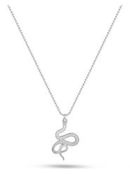 Eclat d'Argent Srebrny naszyjnik z zawieszką - dł. 40 cm rozmiar: onesize. Szare naszyjniki Eclat d'Argent, srebrne. Za 130.99 zł.