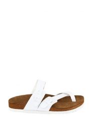 Moosefield Japonki w kolorze białym rozmiar: 37. Białe klapki Moosefield, bez wzorów, z otwartym noskiem, bez obcasa. Za 87.61 zł.