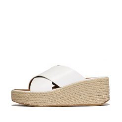 Damskie espadryle FitFlop PlatFForms. Białe espadryle FIT FLOP, bez wzorów, bez obcasa, bez zapięcia. Za 667.50 zł.